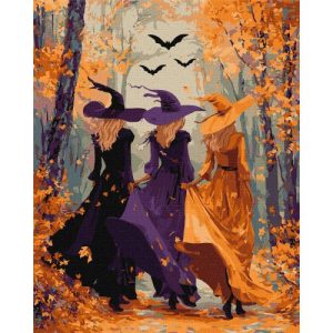 Картина по номерах "Три відьми у лісі" 40x50 см