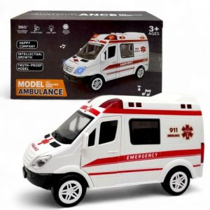 Машина на батарейках "Швидка допомога" світло,звук,у коробці 20,4*11,3*9 см