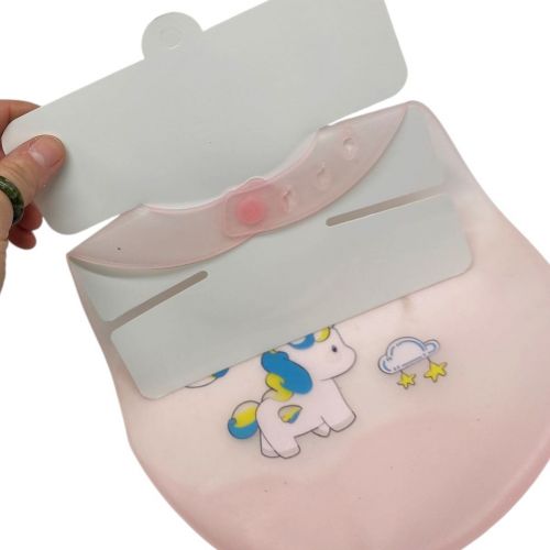 СИЛІКОНОВИЙ СЛЮНЯВЧИК (БЛАКИТНИЙ) КАЧЕЧКА - Зображення 2