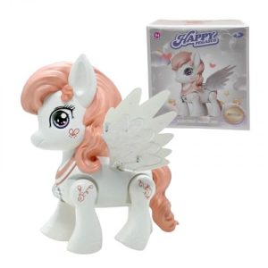 Музична іграшка “Поні”, підсвічування, пісня англ. мовою, проєктор, ходить, в коробці (РОЖЕВИЙ)