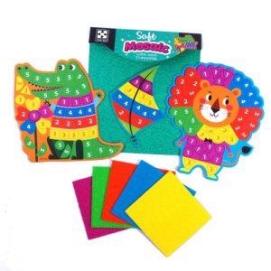 Набір для творчості зі плюшевою мозаїкою «Лев та Крокодил» укр