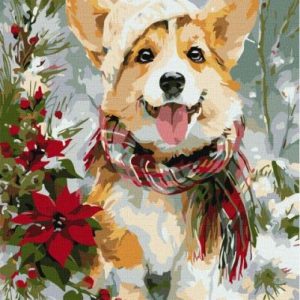 Картина за номерами - "Щасливий песик" ©art_selena_ua, 40х50см