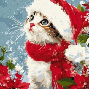 Картина за номерами - "Кіт у снігу" ©art_selena_ua, 40х50см