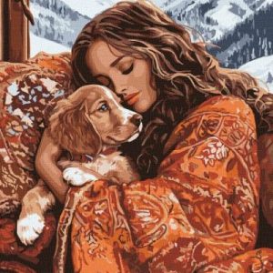 Картина за номерами - "Обійми улюбленця" ©art_selena_ua, 40х50см