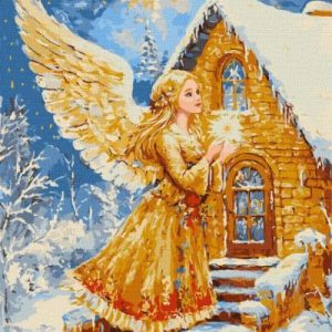 Картина за номерами - "Крила світла з фарбами металік" ©art_selena_ua, 40х50см