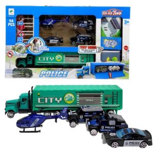 Автопарковка “Поліція” (4 металопластикові машинки, карта-коврик)