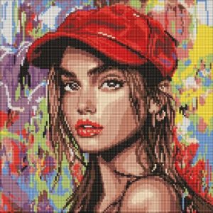 Алмазна мозаїка - "Сучасна Червона шапочка" ©art_selena_ua, 40х40см