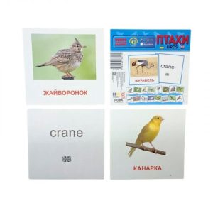 Картки міні Птахи ЖУРАВЕЛЬ (110х110 мм)