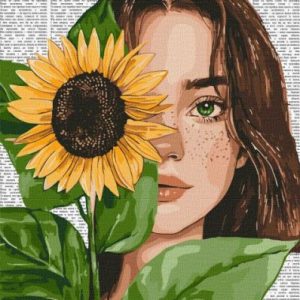 Картина за номерами - "Барвиста поезія: Соняшник" ©art_selena_ua, 40х50см