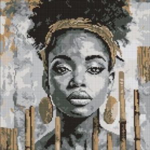 Алмазна мозаїка - "Екзотичний монохром" ©art_selena_ua, 40х50см