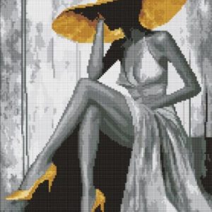 Алмазна мозаїка - "Золота дама" ©art_selena_ua, 40х50см