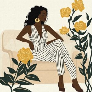 Картина за номерами - "Стильні лінії" ©art_selena_ua, 40х40см