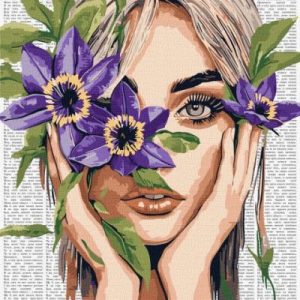 Картина за номерами - "Барвиста поезія: Клематис" ©art_selena_ua, 40х50см