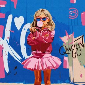 Картина за номерами - "Малишка на мільйон" ©Mariia Kotiuzhynska, 50х50см