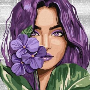 Картина за номерами - "Барвиста поезія: Фіалки" ©art_selena_ua, 40х50см