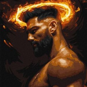 Картина за номерами - "Профіль мужності" ©art_selena_ua, 40х50см