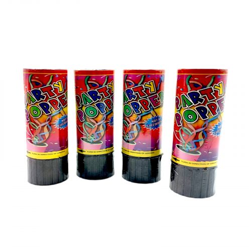 Набір хлопушок конфетті PARTY POPPER 11.5 см (4 шт.)