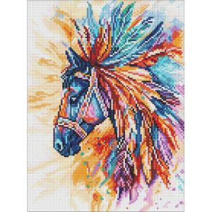 Алмазна мозаїка "Яскравий кінь" 30х40см
