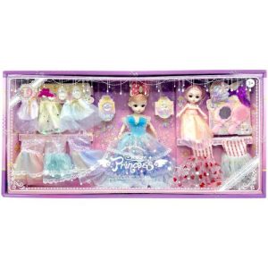 Лялька в коробці  В (БЛАКИТНІЙ) СУКНІ