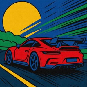 Картина за номерами - "Зі швидкістю вітру" ©art_selena_ua, 25х25см