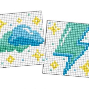 Алмазна мозаїка на магніті - "Хмара і блискавка", набір із 2 сюжетів, 9х9см