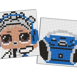 Алмазна мозаїка на магніті - "LOL і синій магнітофон", набір із 2 сюжетів, 9х9