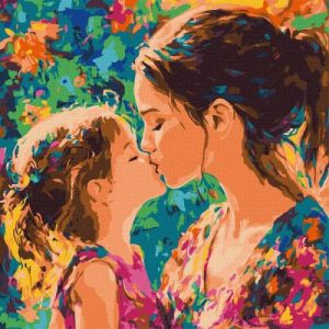 Картина за номерами - "Материнський поцілунок" ©art_selena_ua, 40х40см