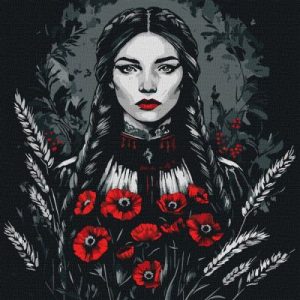 Картина за номерами - "Жіноча сила" ©art_selena_ua, 40х40см