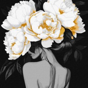 Картина за номерами - "Таємниці розквіту" з фарбами металік extra ©victoria_art, 40х50см