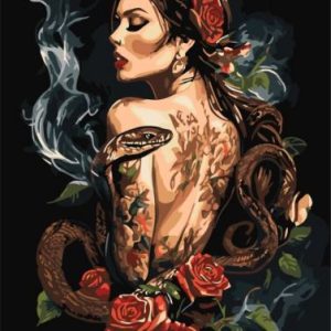 Картина за номерами - "Трояндова ворожка" ©art_selena_ua, 30х40см