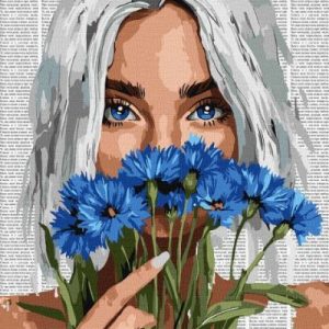 Картина за номерами - "Барвиста поезія: Волошки" ©art_selena_ua, 40х50см