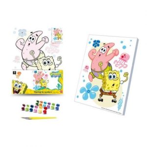 Картина по номерах 30х40 см "Губка Боб: Час танцювати!"