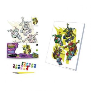 Картина по номерах 30х40 см "Черепашки Ніндзя: Кавабанга!"