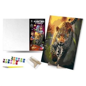 Картина по номерах 40х50 см "Граційний хижак" з деревʼяною підставкою