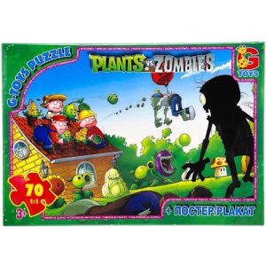 Пазли із серії "Рослини проти Зомбі", 70 ел