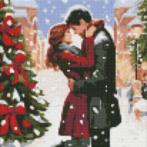 Алмазна мозаїка - "Зимова романтика" з голограмними стразами (AB) ©art_selena_ua, 30х40см