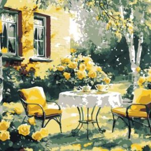 Картина за номерами - "Затишний дворик" ©art_selena_ua, 30х40см