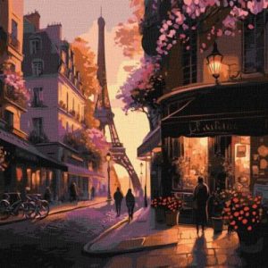 Картина за номерами - "Французькі вулички" ©art_selena_ua, 40х50см