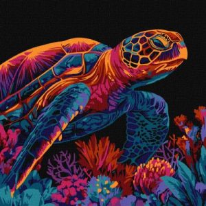 Картина за номерами - "Загадкова черепаха" ©art_selena_ua, 30х30см