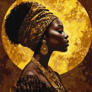 Картина за номерами - "Під золотим сонцем" з фарбами металік ©art_selena_ua, 40х50см