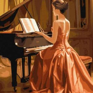 Картина за номерами "Чудова піаністка" 40х50 см