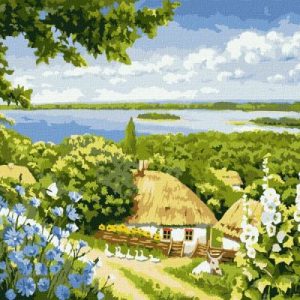 Картина за номерами "Сільський куточок" 40х50 см