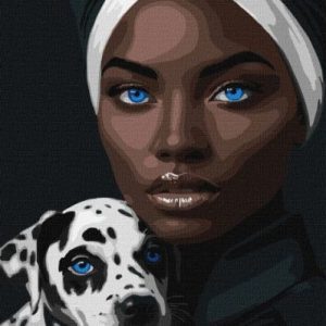 Картина за номерами - "Блакитний погляд" ©art_selena_ua, 40х50см