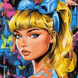 Картина за номерами - "Сучасна Попелюшка" ©art_selena_ua, 40х40см