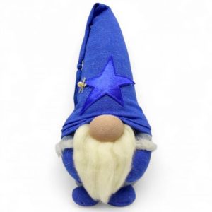 М'яка іграшка "Скандинавский гном" (Hand Made) висота 28 см, хлопчик (блакитний)