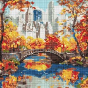 Алмазна мозаїка - "Золотий парк" ©art_selena_ua, 40х50см