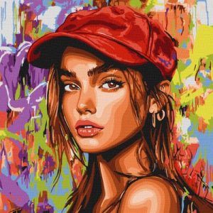 Картина за номерами - "Сучасна Червона шапочка" ©art_selena_ua, 40х40см