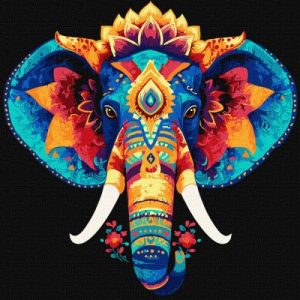 Картина за номерами - "Загадковий слон" ©art_selena_ua, 30х30см