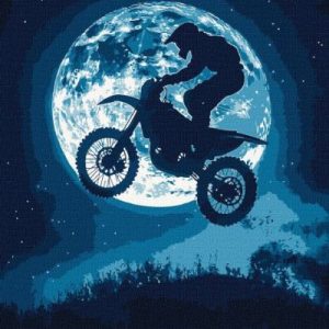 Картина за номерами - "Нічний драйв" з фарбами металік ©art_selena_ua, 40х50см