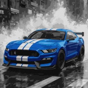 Картина за номерами - "Сині перегони" ©art_selena_ua, 40х50см